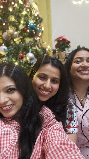 Helen on Instagram: "forced Christmas fun that doesn’t look so forced 😘 [xmas, dance, party, girls night, sleepover, winter, pajamas,family, friends, love]"