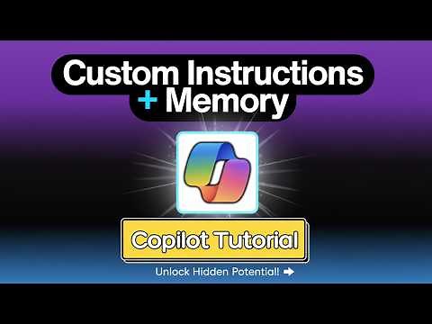 Copilot Memory & Custom Instructions Tutorial for Beginners