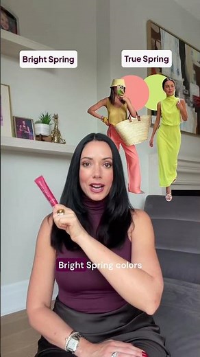 The difference between True Spring & Bright Spring 🌼✨ #coloranalysis #personalstyle