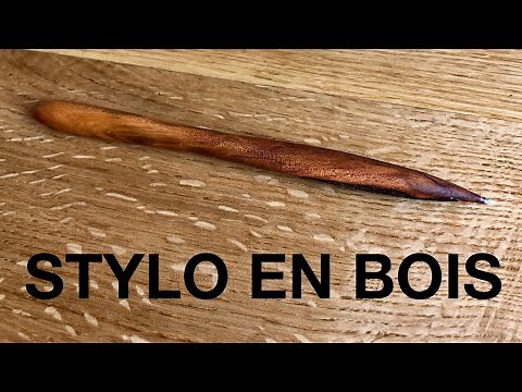 COMMENT FABRIQUER UN STYLO EN BOIS À PARTIR D'UN STYLO BIC #MERISIER