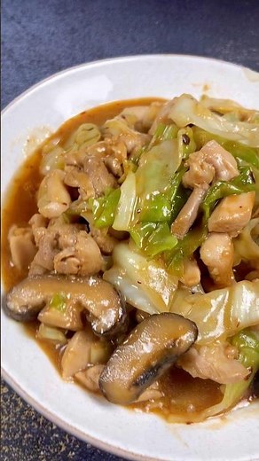Chinese Chicken Cabbage Stir Fry 🍗🥬 Delicious easy yummy recipe #asianrecipes