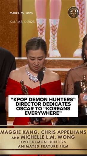 "KPop Demon Hunters" won the Oscar for best animated film! Maggie Kang... | kpop demon hunters