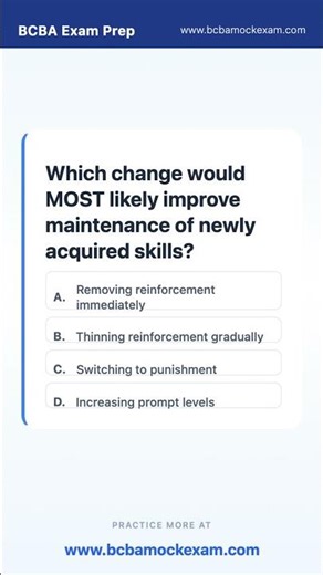 BCBA Mock Question in 60 Seconds