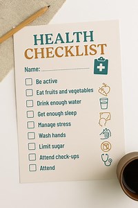 Printable Health Checklist: Daily Wellness Tracker, A4 Planner (PDF Download - Etsy