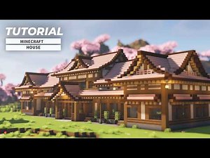 Minecraft : Epic Cherry Blossom Japanese House Tutorial