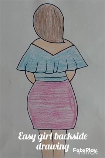 #easy#girl#backside#drawing#tutorial#simple#shorts#short#backsidegirldrawing#art#youtubeshorts#draw