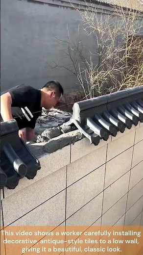 traditional roof tile wall 🏠 | classic installation process