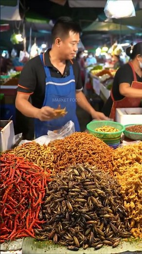 The Delights of Traditional Asian Market Insects – From Sago Worms to Fried Grasshoppers.