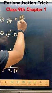 Class 9 Maths Chapter 1 Rationalization #Rationalisation Method #class9maths #importantquestions
