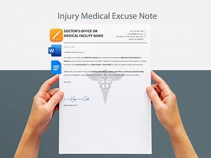 Editable Injury Medical Note| Work & School Leave Note (word, Google Docs, Pages)| Dr Note| Drs Note Template | Parent Work Excuse Note - Etsy