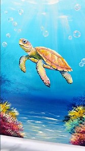 Acrylic Sea Turtle Painting