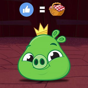 16K views · 2.2K reactions | Lil’ King Pig wants to grow up to be big and strong. For each like, we’ll feed him a picnic basket full of delicious treats! Hit that "like" button!  | Angry Birds Friends | Facebook