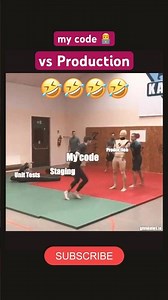 my code vs Production 🤣🤣 #test #coding #production #rkprogramming