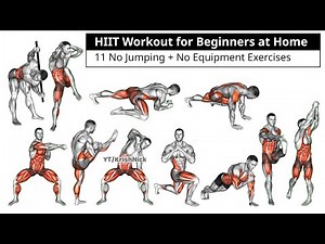 HIIT Workout for Beginners at Home | 11 No Jumping + No Equipment Exercises