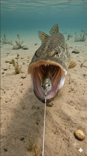 Epic Pike Attack Caught on Underwater Camera! #fishing #pike