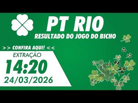 🍀 Resultado da PT Rio 14:20 – Resultado do Jogo do Bicho PT Rio - 24/03/2026