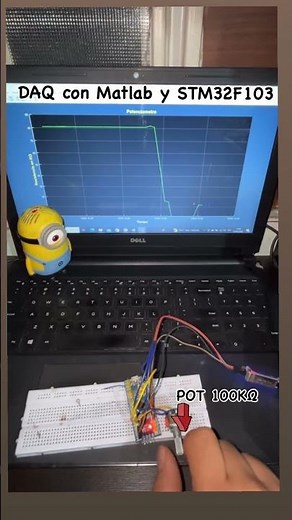 Adquisición de Datos con MATLAB y STM32F103 #shorts #stm32 #matlab #arduino #mecatronica #ingenieria