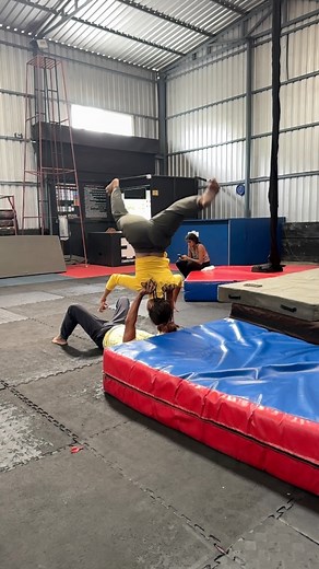 1.2M views · 9.9K reactions | Amazing partner flip #reelsfbviral #reelsfb #reelsviral #couplegoals #acrobatics #action #gymnastics #parkour | Hoshiyar Singh | Facebook