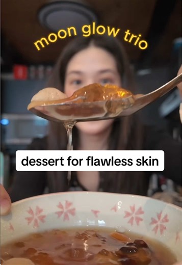 Moon glow trio dessert from my Chinatown haul! #peachgum #collagen #beautysecret #tcm #fyp