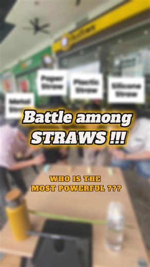 🏁 STRAW RACE! Which straw blows the best? 💨🐛 Watch till the end to see the winner! 🎉 Do you think metal, paper, plastic or silicone straws work best? Drop your guesses below! 👇🏆 #straw #strawrace #everydaydesign #tayloruniversity