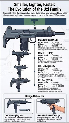 The Complete UZI Timeline (1954–2010)💣🤯🤯 #history #facts #informative #100kview #uzi #Zanimation