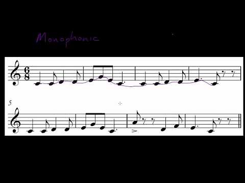 Monophonic texture example