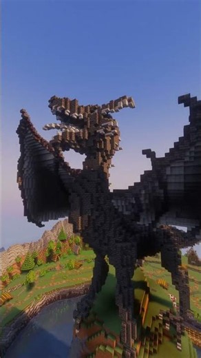 I built a HUGE custom dragon in Minecraft completely from scratch! 🐉🔥