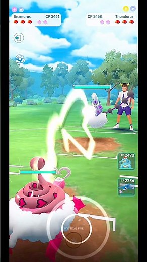 Therian Enamorus VS Therian Thundurus PVP Battle Pokemon Go