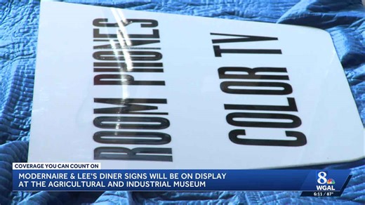 Modernaire Hotel, Lee's Diner signs get new life at museum