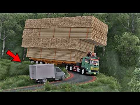 Overloaded Trailer - the most dangerous road | Euro Truck Simulator 2