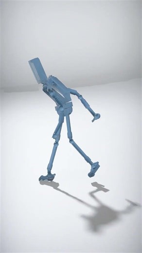 Stylized Robot Character with Blocky Design - AI Rigged 3D Character