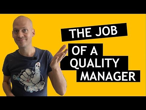 What is the job of a quality manager ?