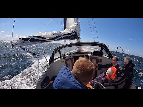 Maxi 95 - Sailtour to Bornholm - strong wind - We sail 9 knots - 24 hours sailing with kids !