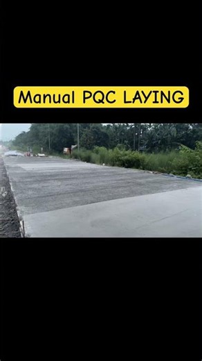 🚧 Manual PQC (Pavement Quality Concrete) Laying in Progress!