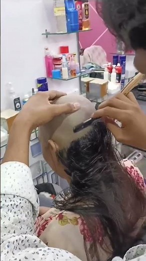 Women's headshave 2024 new headshave with razor barber shop