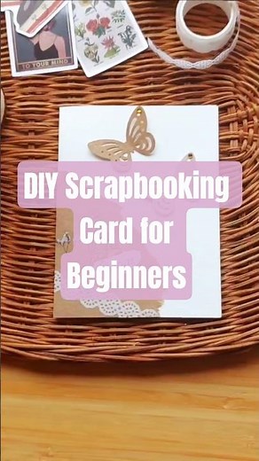 Scrapbooking Card Tutorial with Sticker| Easy DIY Thank You Card for Beginners