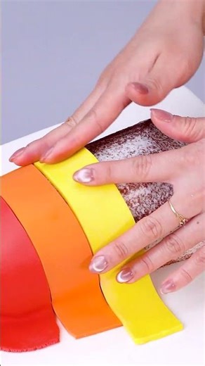 #shorts Rainbow Skittle Fondant Cake, Satisfying Video Top Cake #cake #satisfyingcake