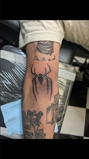 Spiderman symbol tattoo#spidermantattoo #spidermansymboltattoo #aztattooartist #Tucson #tattoo