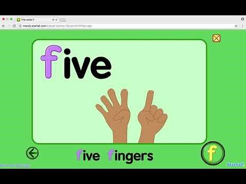 starfall presents the letter f