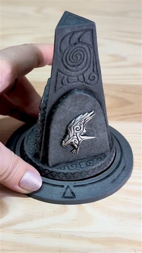 Puzzle Pillars! Complicated to make, but fun to play with 🔄 edit: the f is this blowing up now, I make these since 2021?? https://folkenstal.com/rotating-puzzle-pillar-skyrim #skyrim #skyrimart #dovahkiin | Folkenstal Armory - Props and Replicas