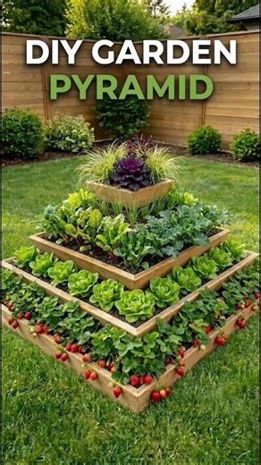 He Built a Garden Pyramid in His Backyard