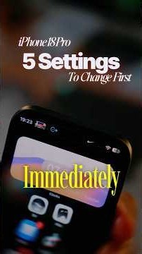 You NEED to change these settings on your iPhone 18 Pro