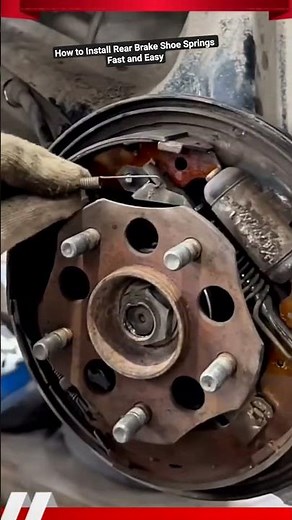 How to Install Rear Brake Shoe Springs Fast and Easy #mechanic #shortvideo