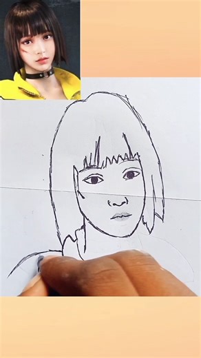 free fire Kelly drawing #Kelly #easy #drawing #stepbystep