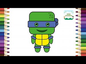How to Draw Leonardo from Ninja Turtles Simple & Easy Step by Step for Kids | Leonardo Drawing