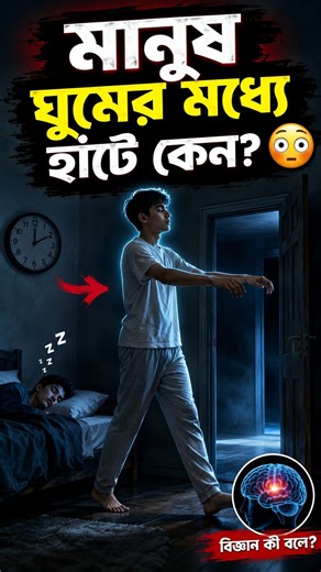 Why Do Some People Walk While Sleeping? 😱 #shorts #facts #FactMini