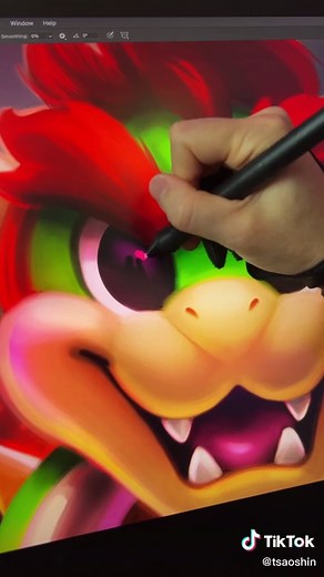 Small and Cute Bowser Drawing - Mario Bros Art