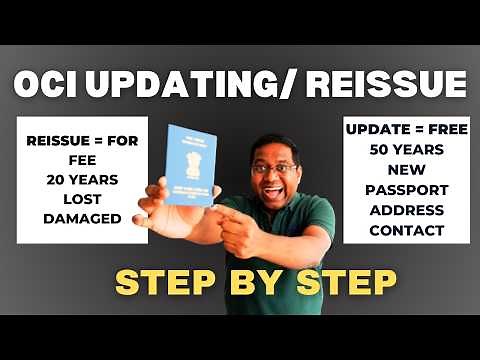 How and When to Reissue and Update Your OCI Card: A Step-by-Step Guide
