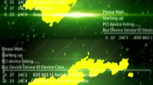 American Samoa Map on Digital Technology Background