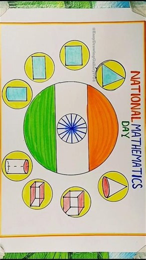 ✨ National Mathematics Day Poster Drawing✨ #drawing #colouring #mathematics #shorts #ytshorts